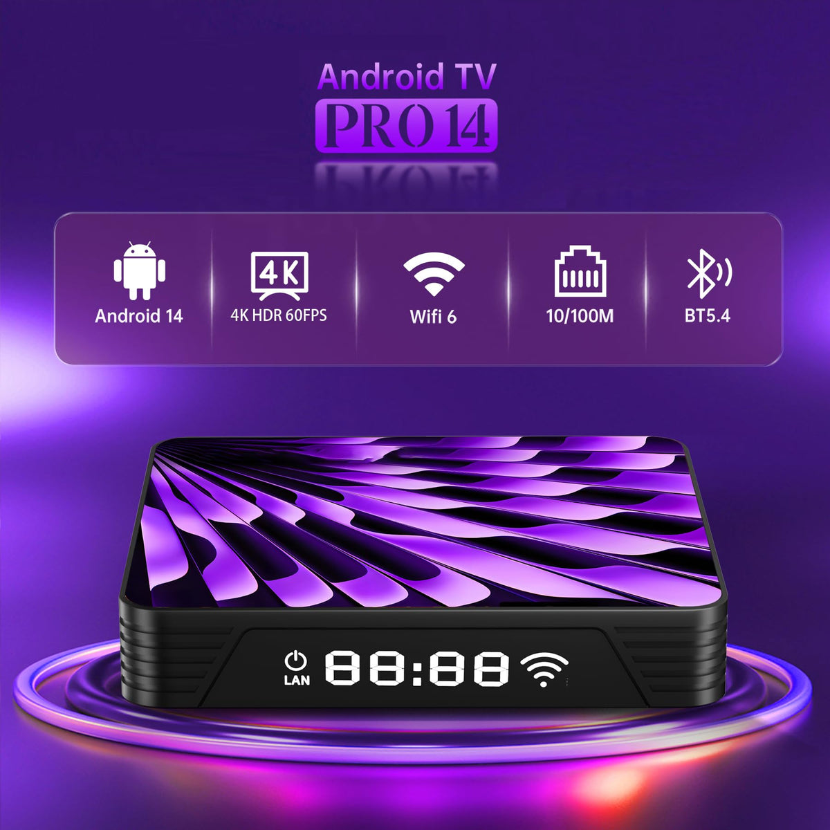 Android 14.0 TV Box 2GB 16GB 4K 8K E79348