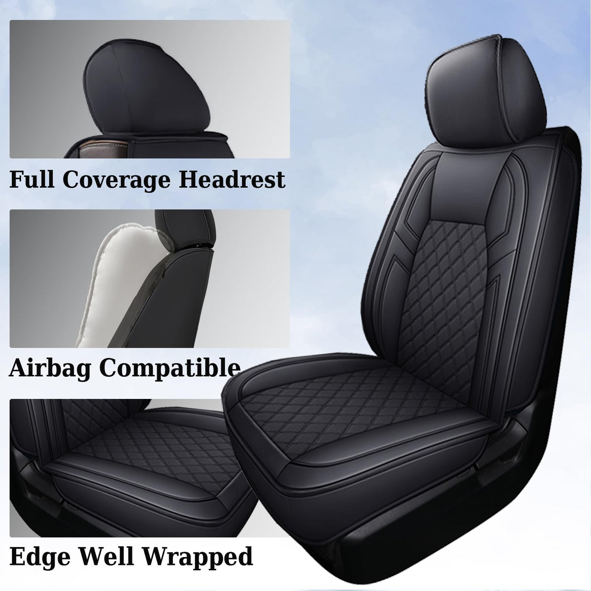 Leather Car Seat Covers Full Set R21878