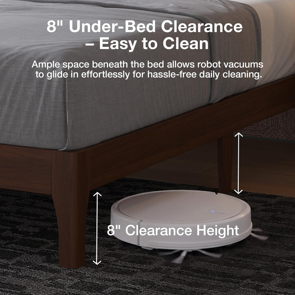 Queen Size Upholstered Bed Frame with Adjustable Headboard U63960