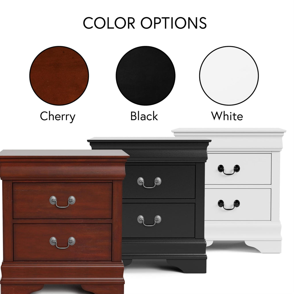 Solid Wood 2-Drawer Nightstand Set W842368