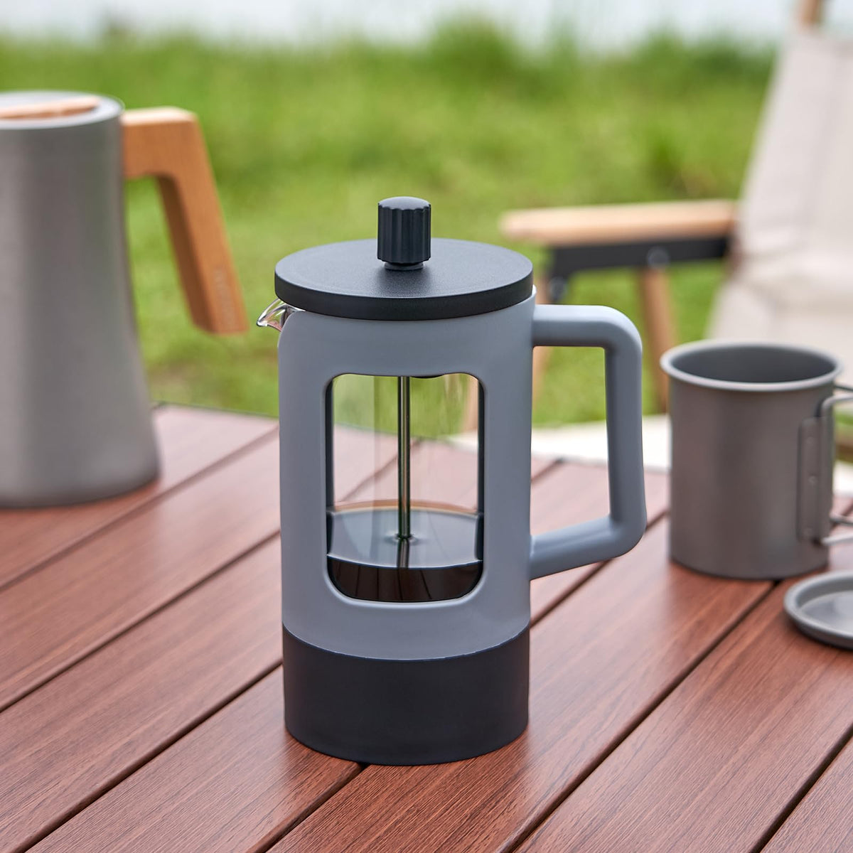 21 oz Heat-resistant Borosilicate Glass French Press Coffee Maker H259