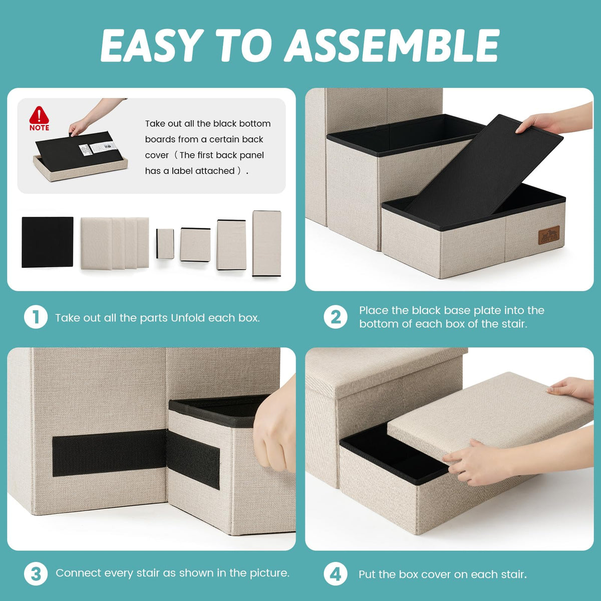 Dog Stairs with Storage, 4-Step F16339