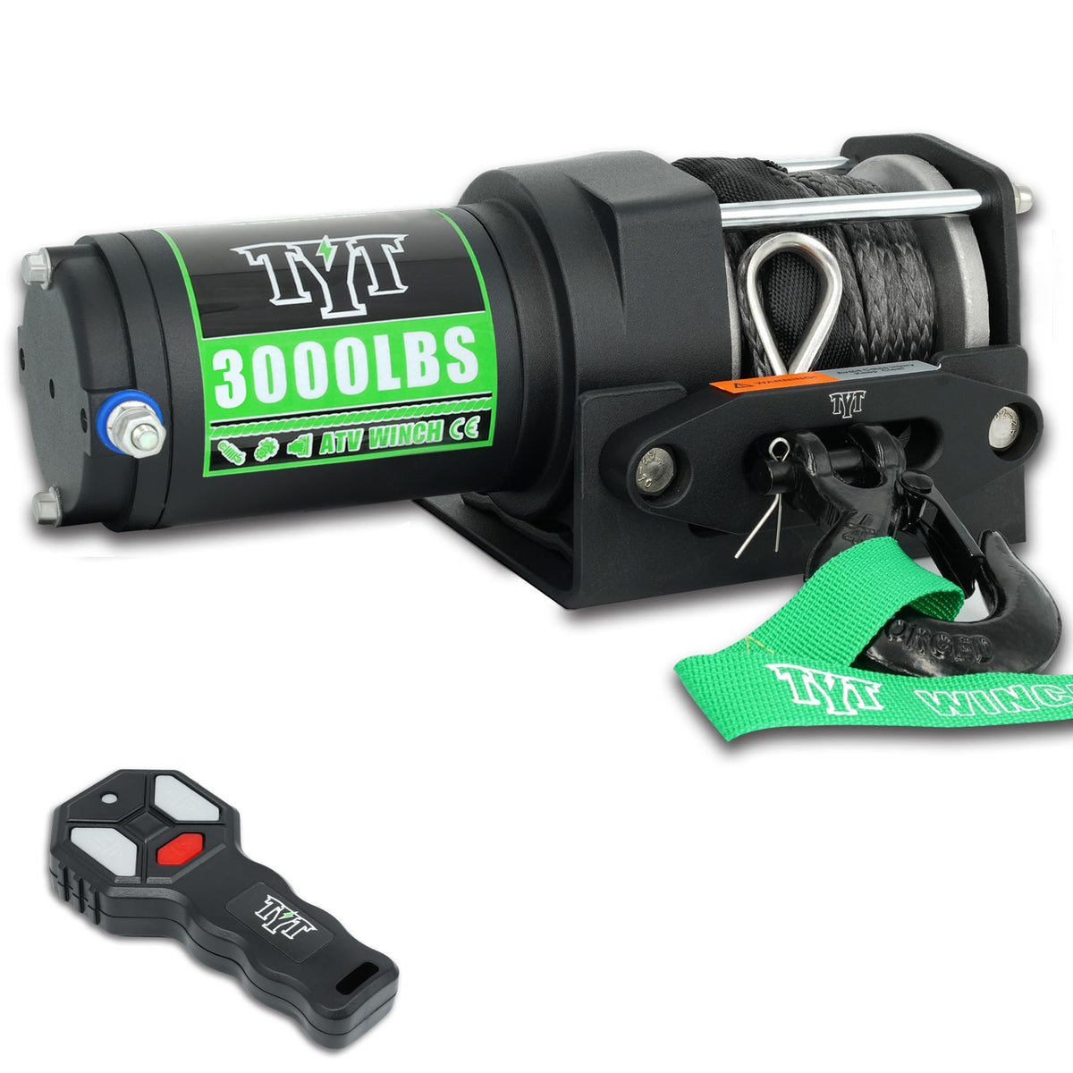 3000 lb 12V DC Electric Winch with Synthetic Rope X871