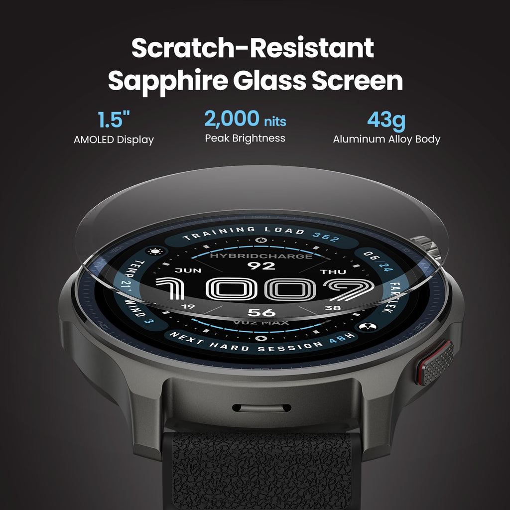 Smart Watch 1.5" AMOLED Sapphire Glass O4773