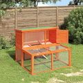 2-Tier Wooden Rabbit Hutch with Run J172