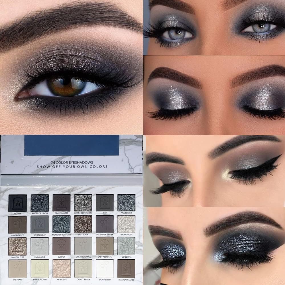 Black Grey Smokey Eyeshadow Palette T6461