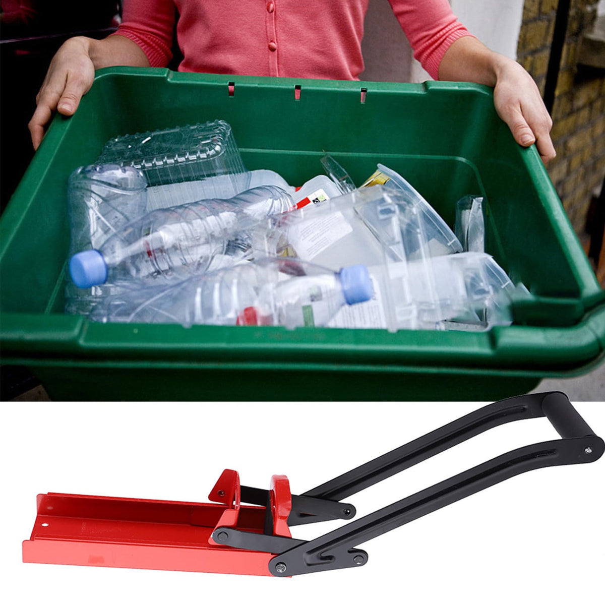 500ML Steel Can Crusher with Opener and Rubber Handle S393476