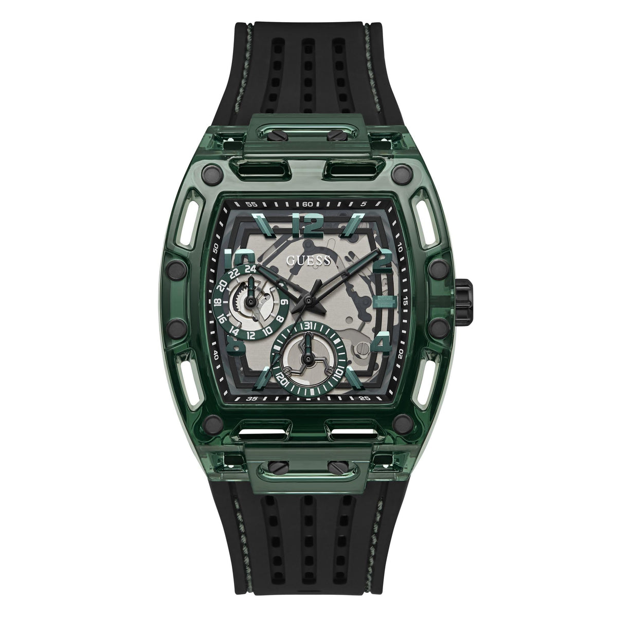 Men's Analog Watch with Silicone Bracelet and 50M Water Resistance D970235