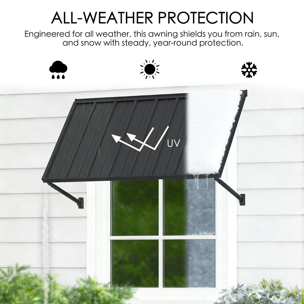 Adjustable Door Window Awning 42"W×32" S255