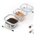 15° Tilted Glass Raised Cat Bowls X382