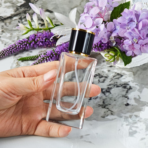 2 Pack 50ml Glass Spray Perfume Bottle Atomizer W1483