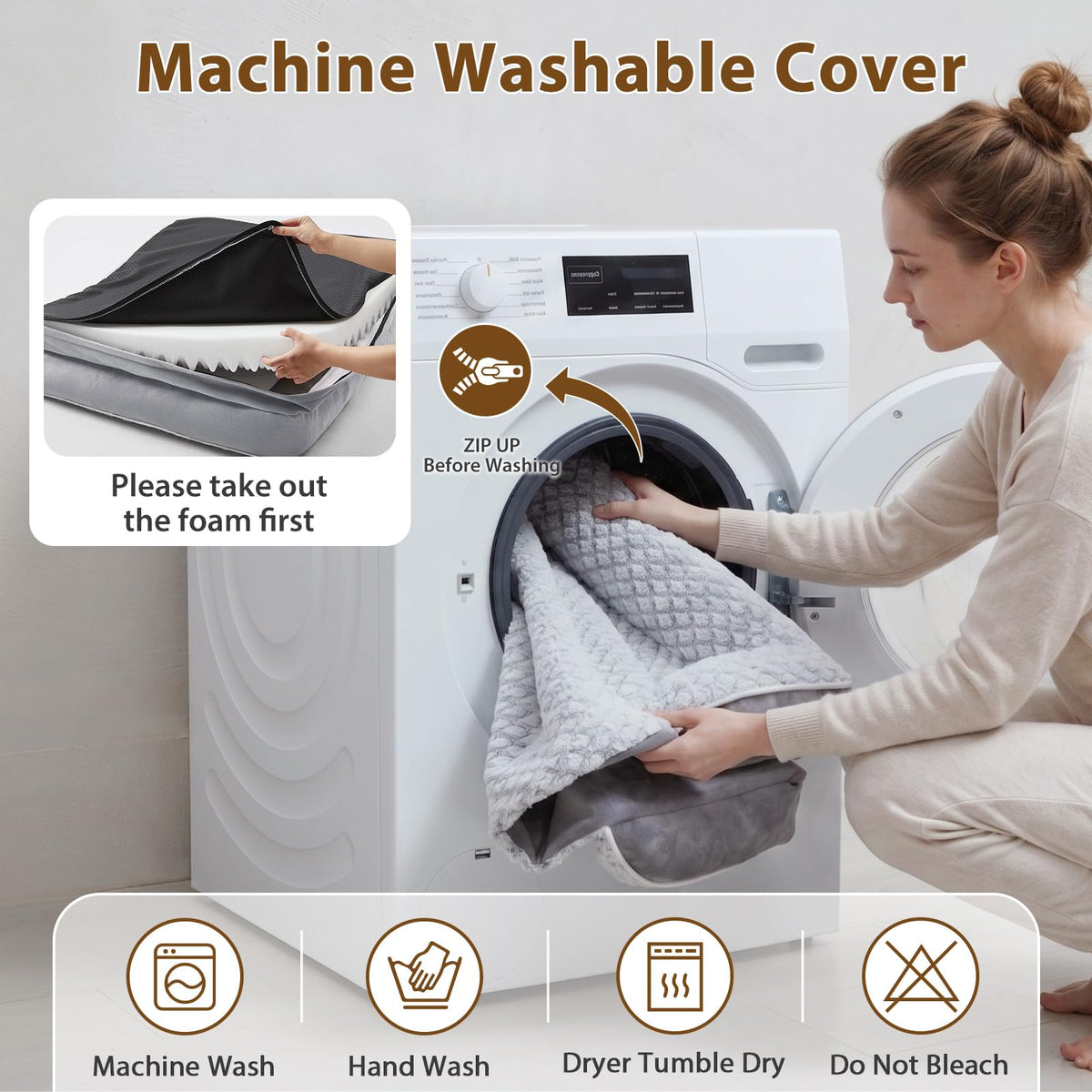 Washable Orthopedic Dog Bed J111