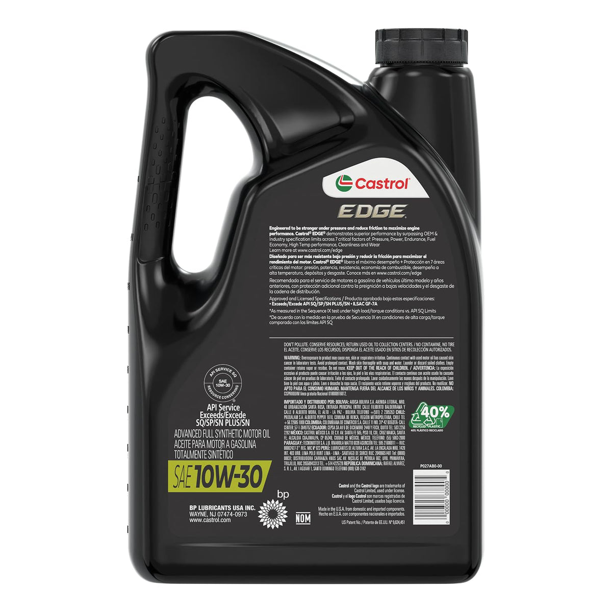 10W-30 Full Synthetic Motor Oil, 5 Quarts Y46769
