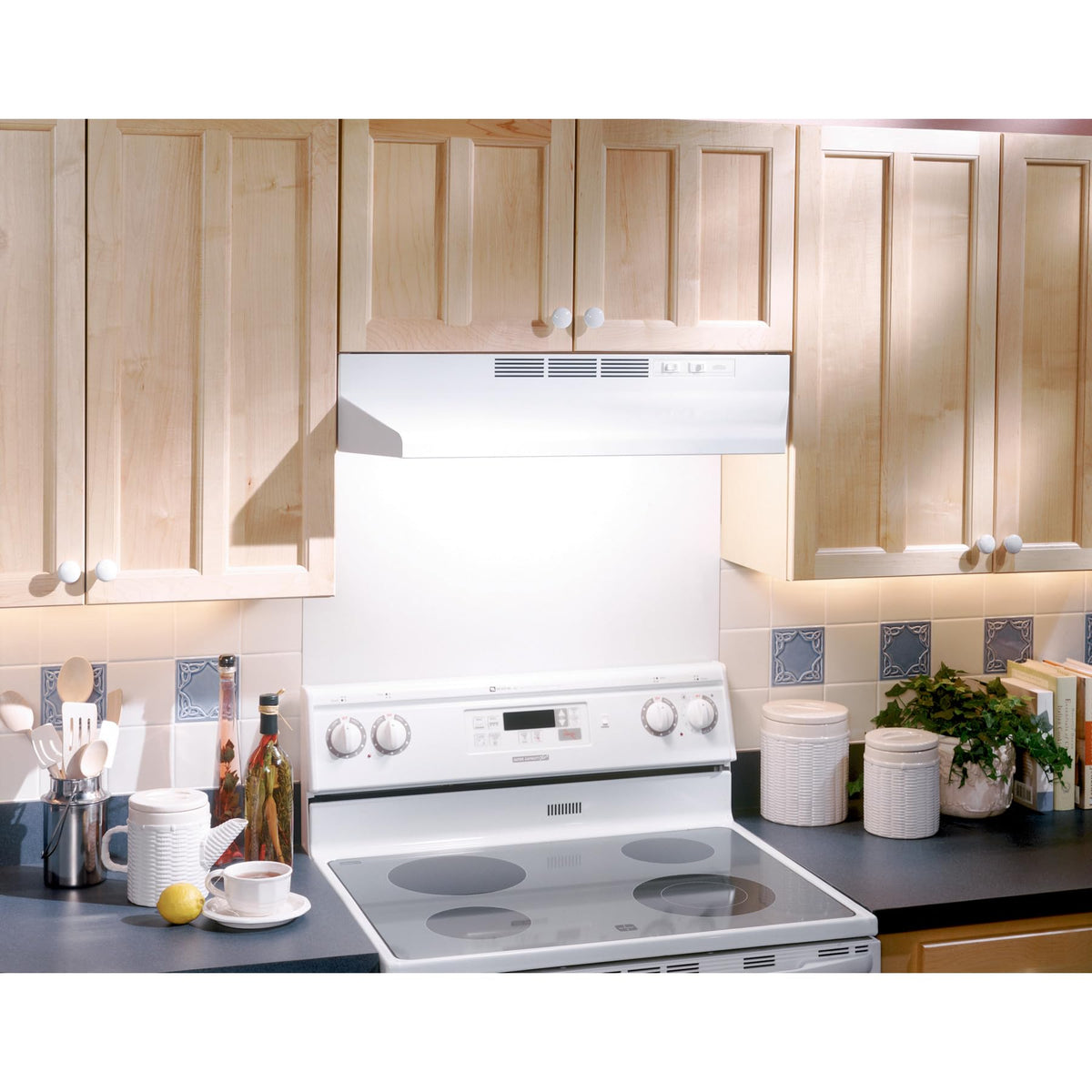 Ductless Range Hood with Lights, 30-Inch, White V520638