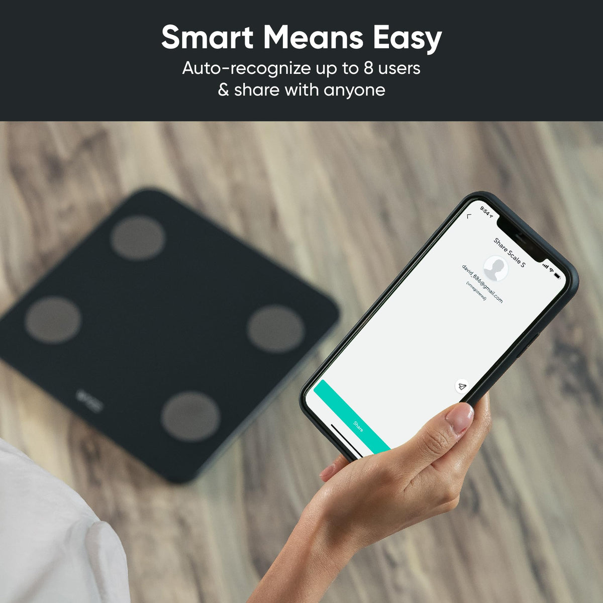 Black Smart Body Weight Scale T2753