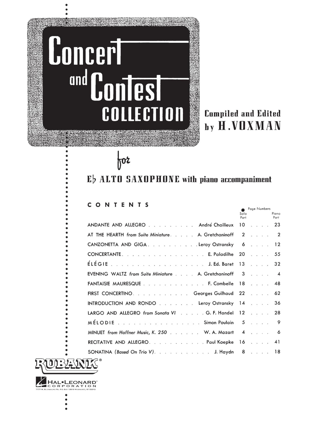 Alto Saxophone Songbook and Sheet Music Q8442