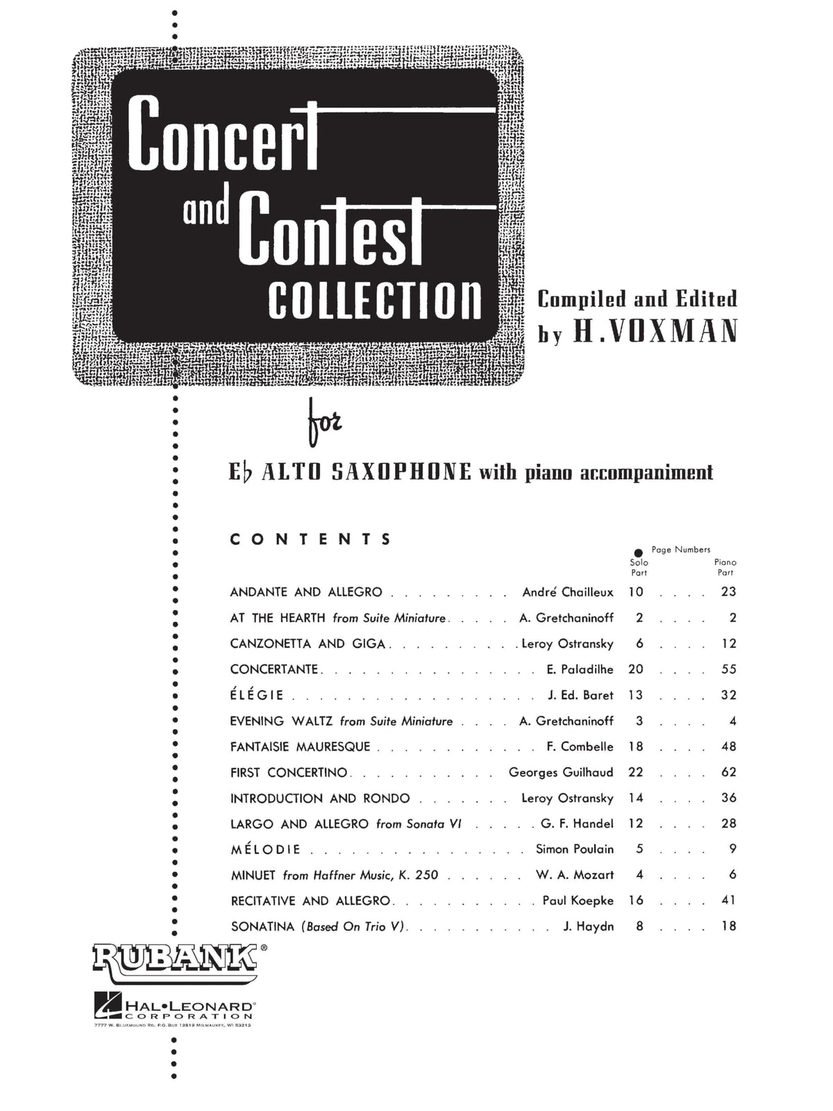 Alto Saxophone Songbook and Sheet Music Q8442