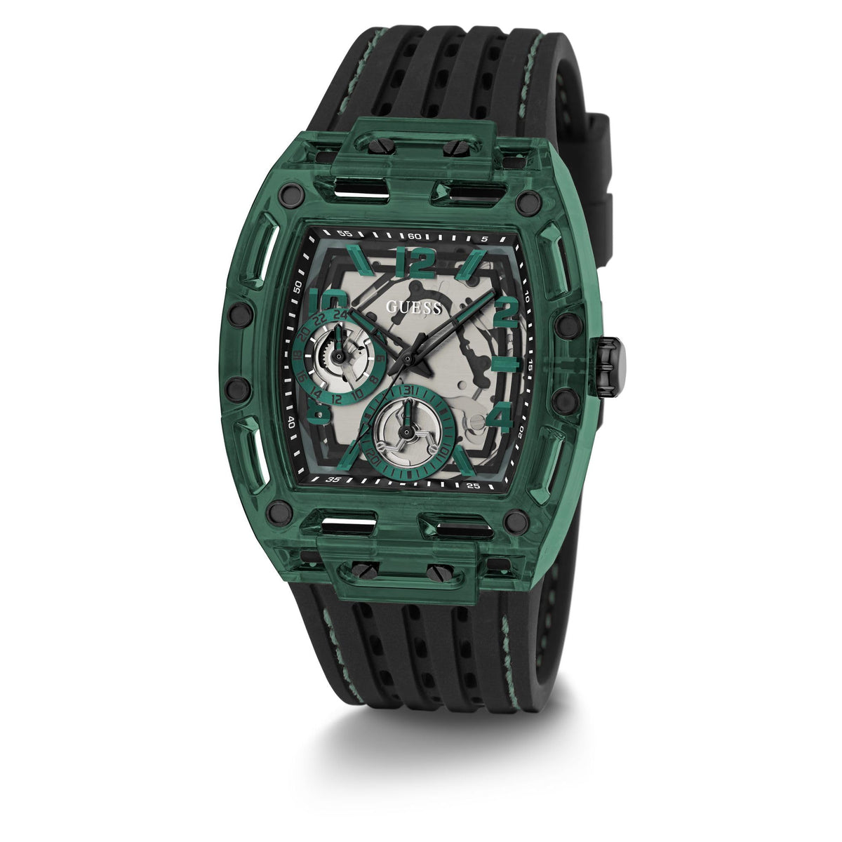 Men's Analog Watch with Silicone Bracelet and 50M Water Resistance D970235