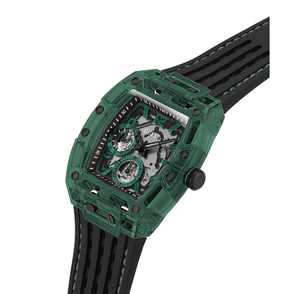 Men's Analog Watch with Silicone Bracelet and 50M Water Resistance D970235