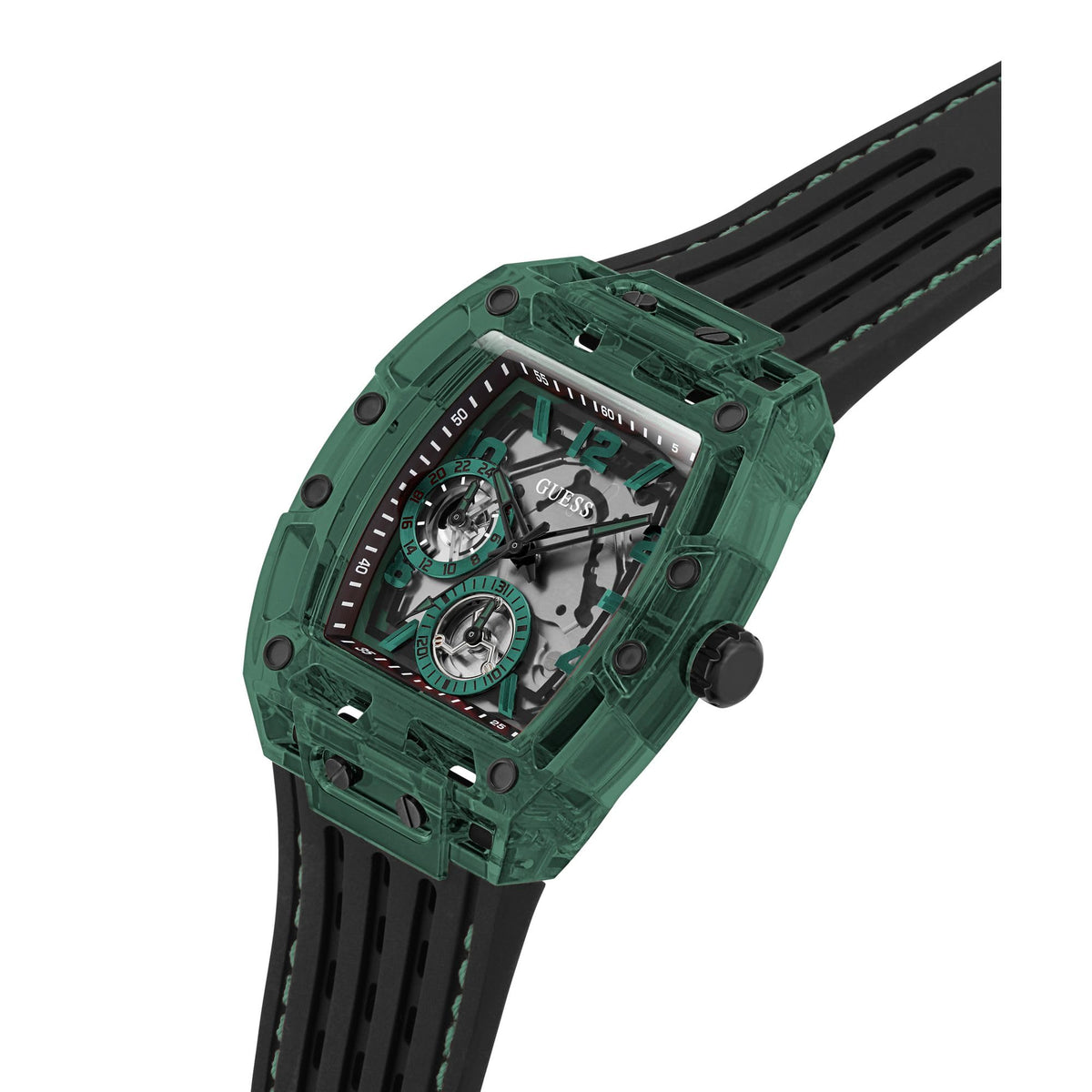 Men's Analog Watch with Silicone Bracelet and 50M Water Resistance D970235