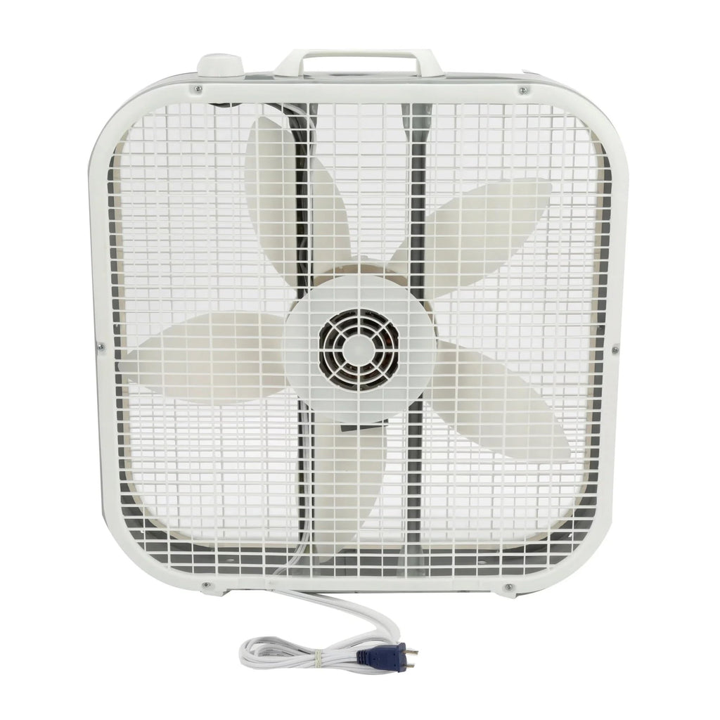 20" Classic Box Fan with 3 Speeds, White Y948