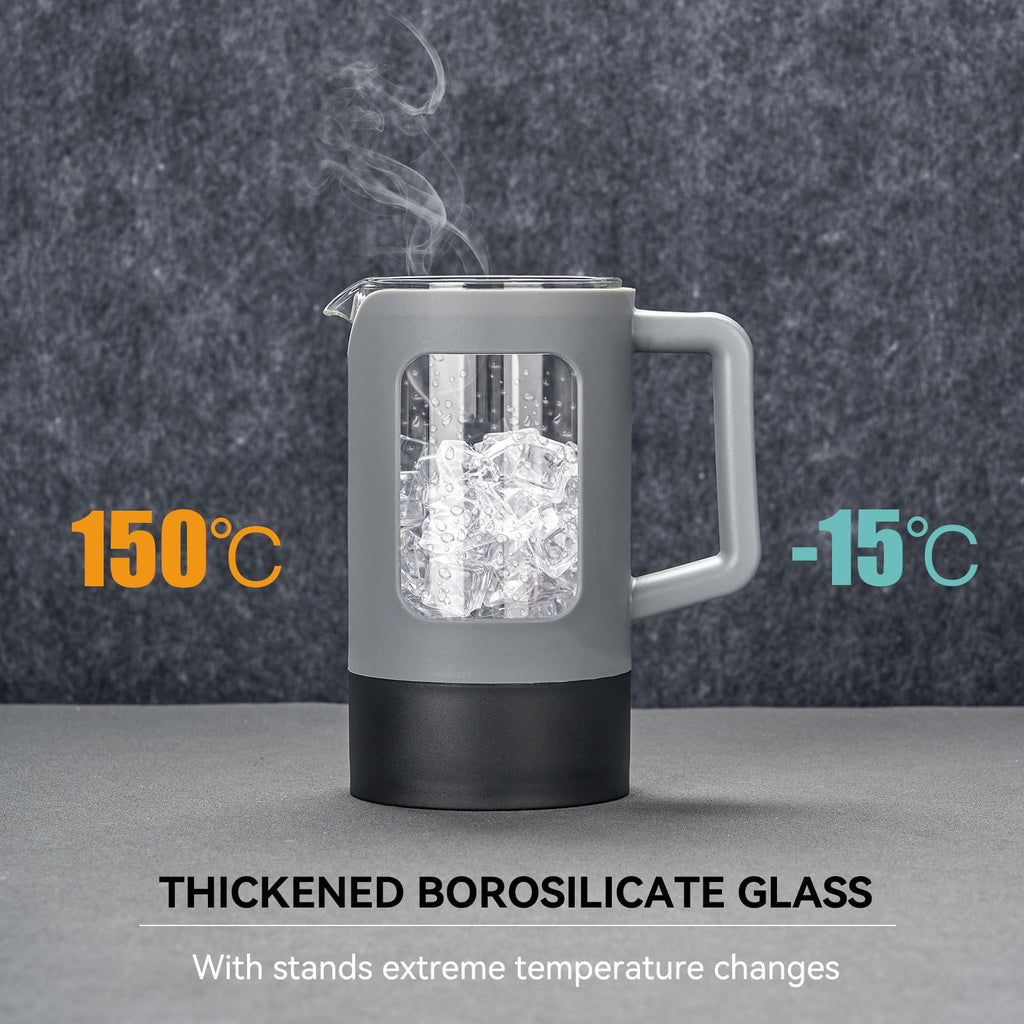 21 oz Heat-resistant Borosilicate Glass French Press Coffee Maker H259