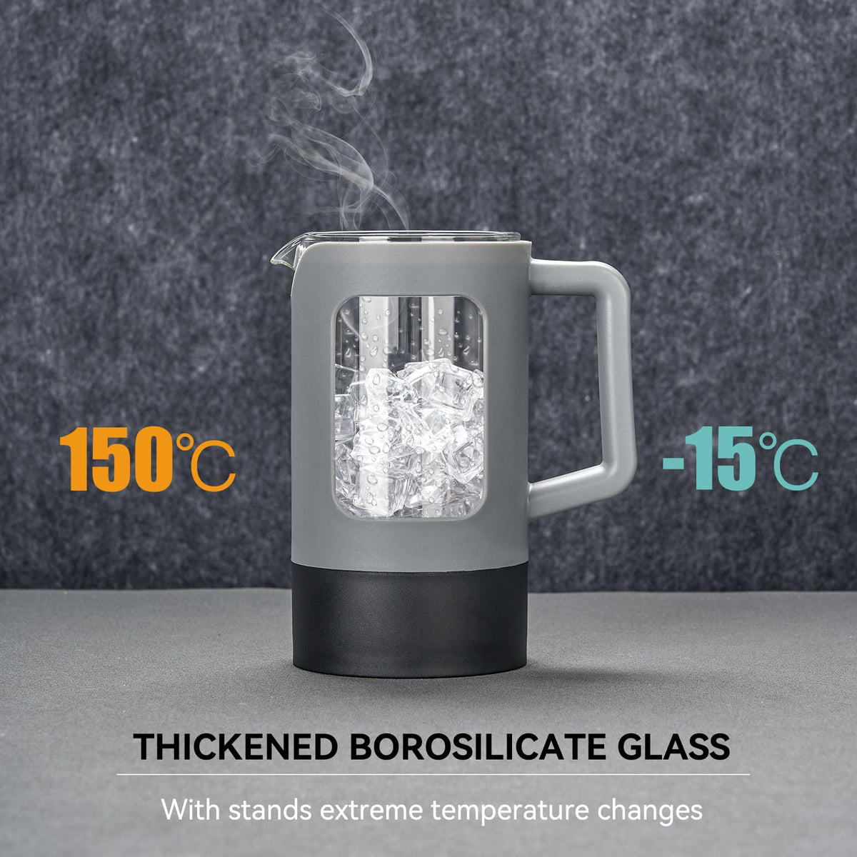 21 oz Heat-resistant Borosilicate Glass French Press Coffee Maker H259