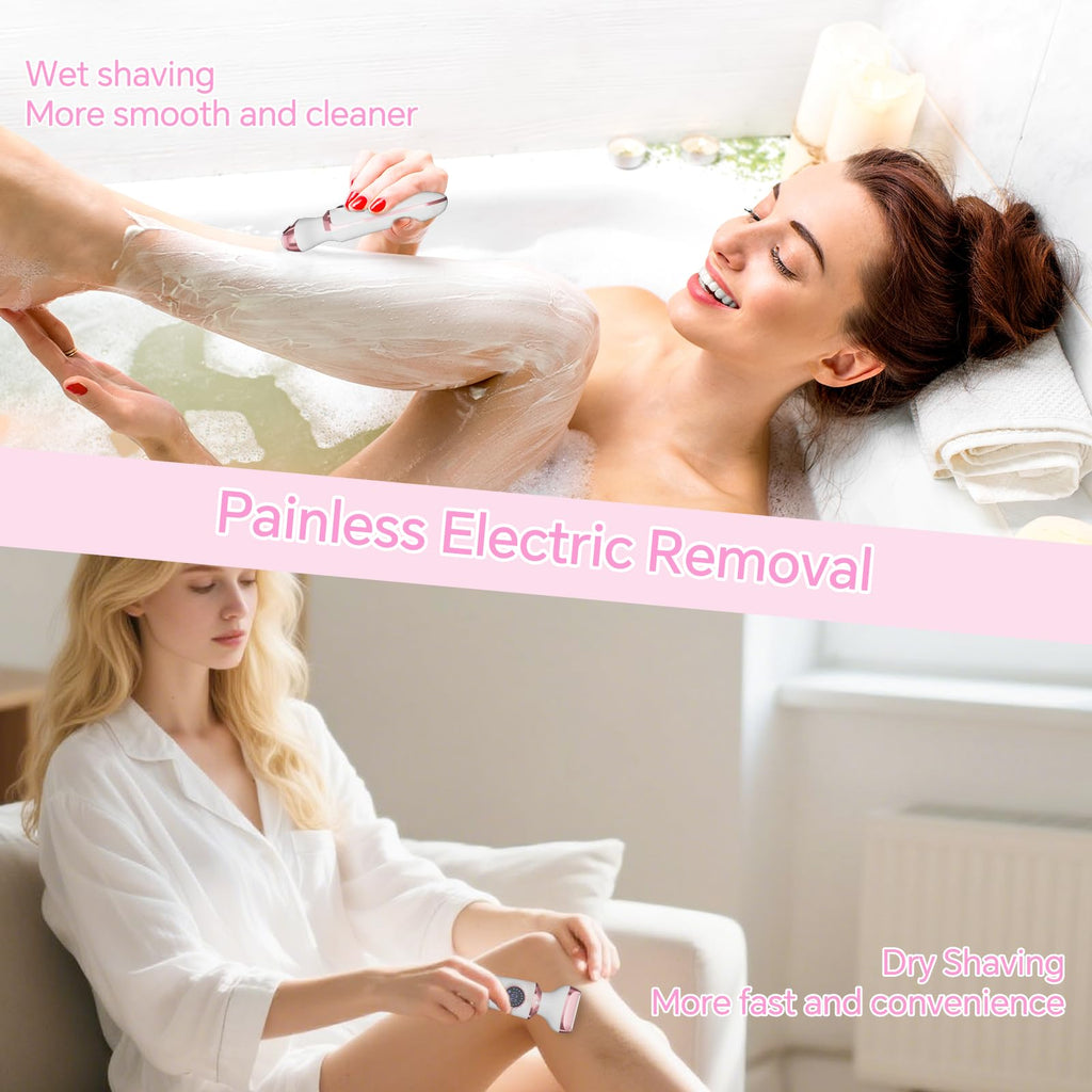 Electric Razor for Women, 4-in-1 Bikini Trimmer & Body Shaver, Rechargeable Wet/Dry L203