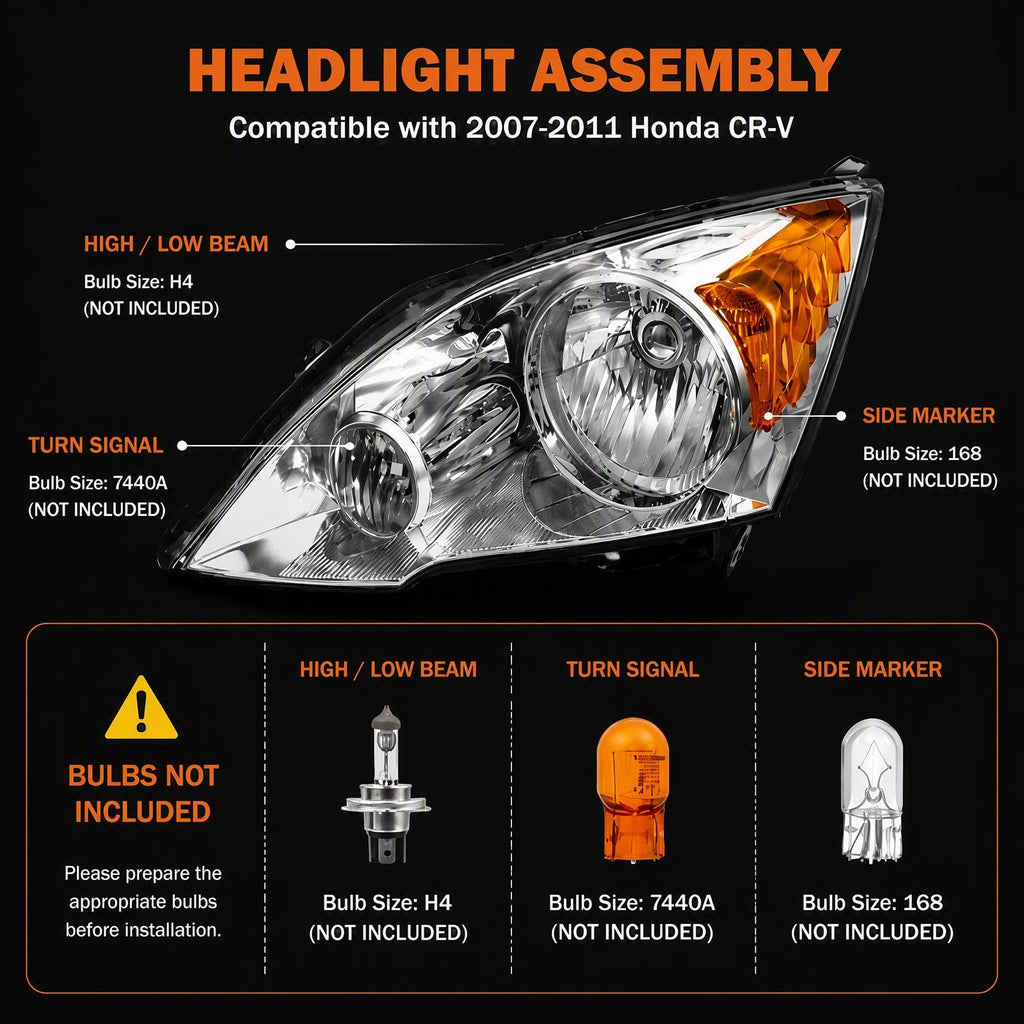 Chrome Halogen Headlights Z51045