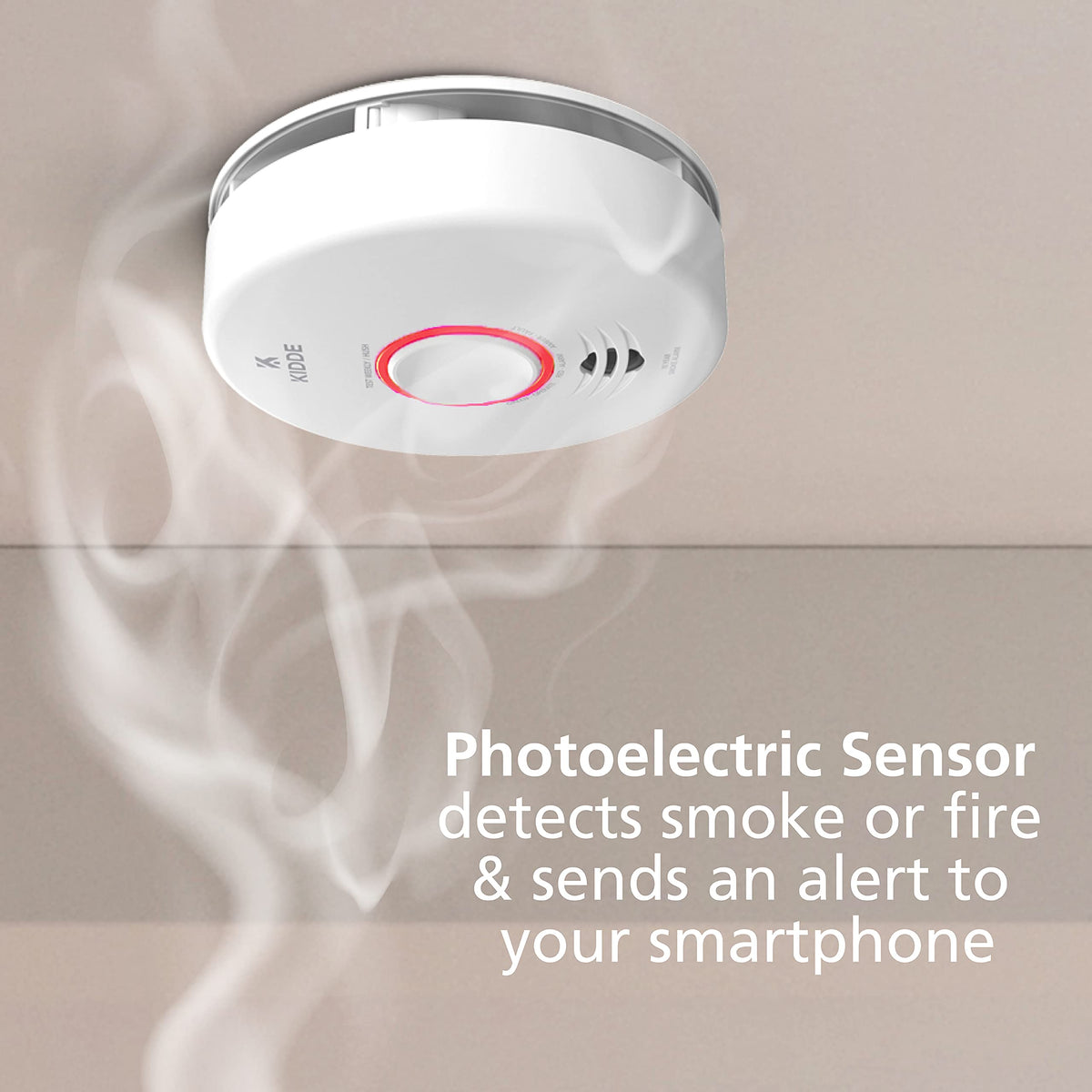 Smart WiFi Hardwired Smoke Detector with Battery Backup Q330