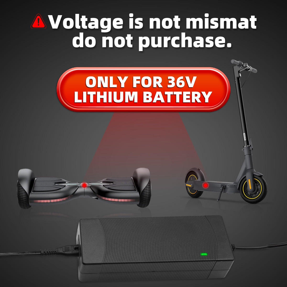 42V 1A Electric Scooter Charger with 4 Plugs L87039