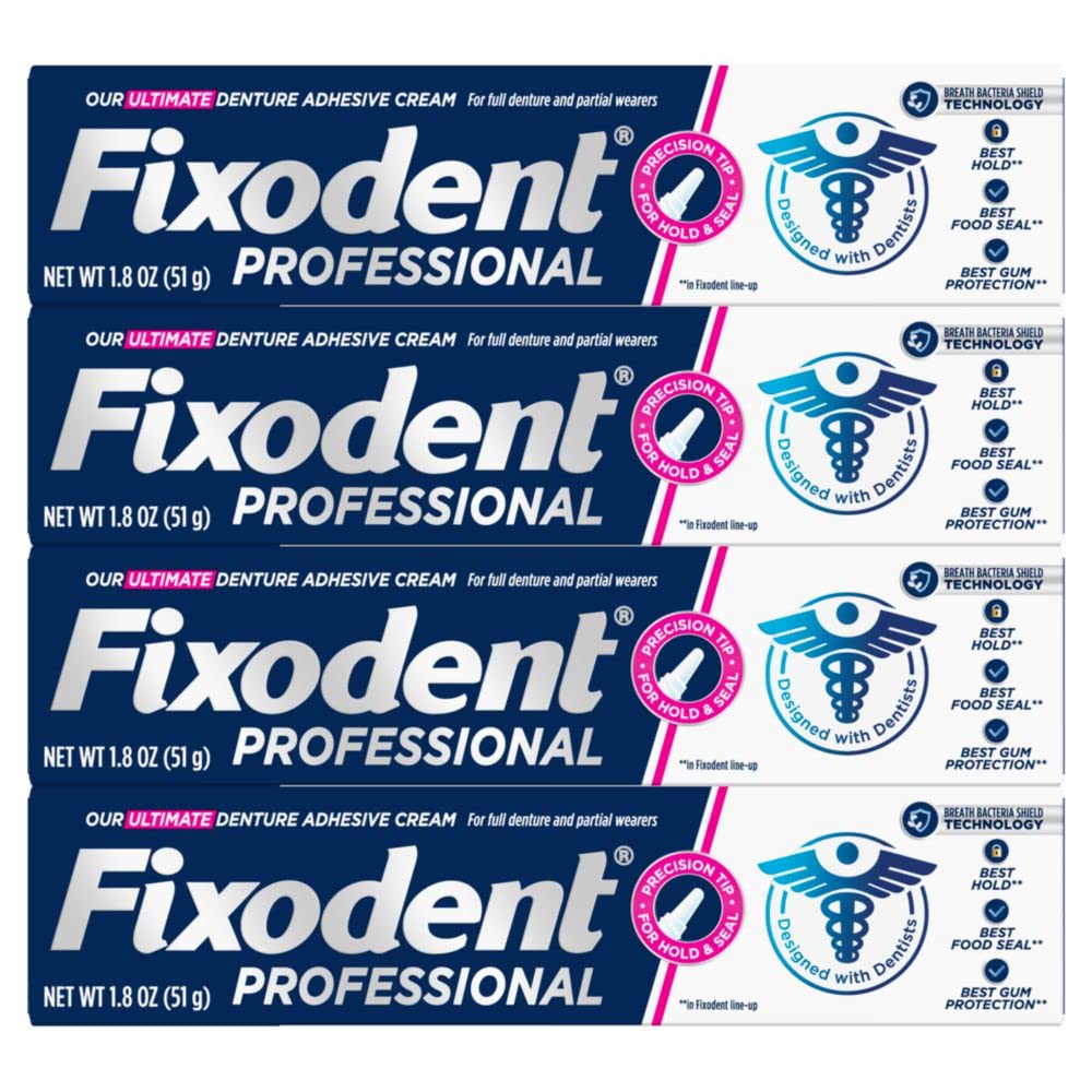 Denture Adhesive Cream 1.8 oz 4 Pack T71781
