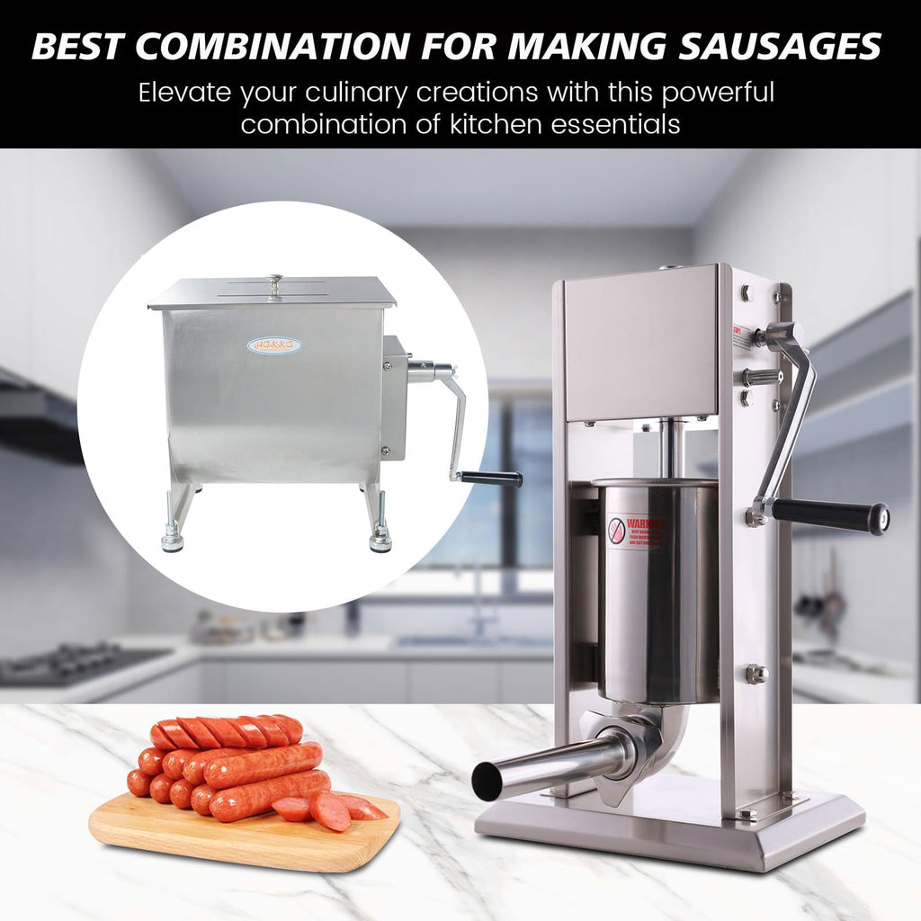 Stainless Steel Sausage Stuffer and Meat Mixer E450444