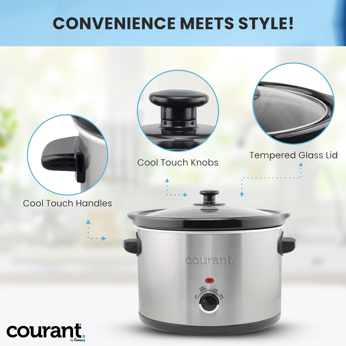 5.5 Quart Slow Cooker with Glass Lid H3978