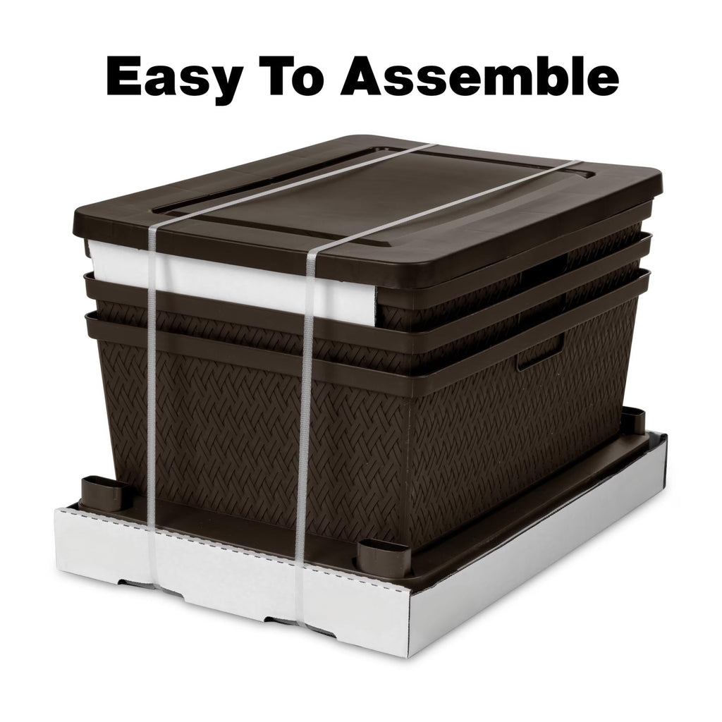 Wide 3 Drawer Plastic Storage Dresser T812