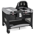 4 in 1 Pack and Play Portable Baby Playard with Changing Table Bassinet Mattress Carry Bag I1001
