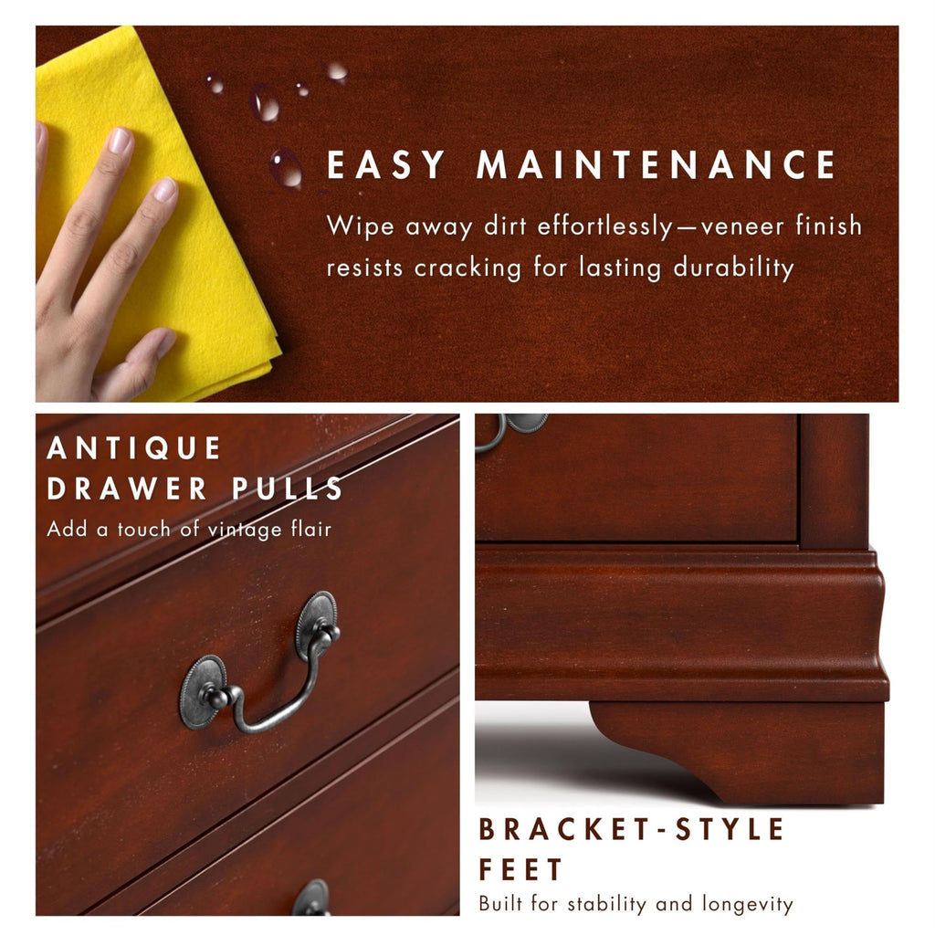 Solid Wood 2-Drawer Nightstand Set W842368
