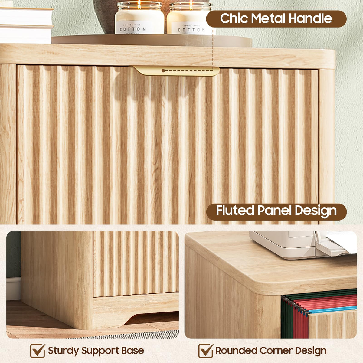 2 Drawer Small File Cabinet B626