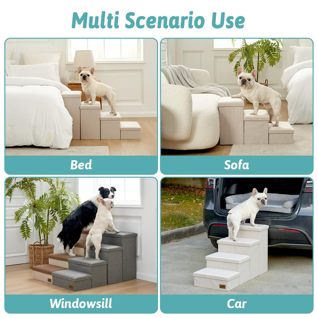 Dog Stairs with Storage, 4-Step F16339
