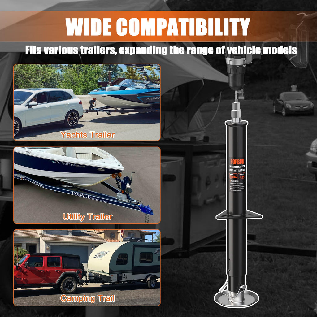 5000lbs A-Frame Trailer Jack 30" Lift Adjustable Drop Leg O83150
