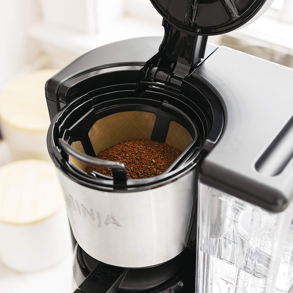 12-Cup Programmable Coffee Maker with 60 oz. Water Reservoir, Black/Stainless Steel B440