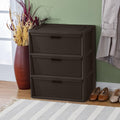 Wide 3 Drawer Plastic Storage Dresser T812
