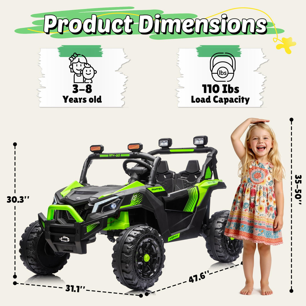 24V 2 Seater Ride on UTV with Remote Control A2040