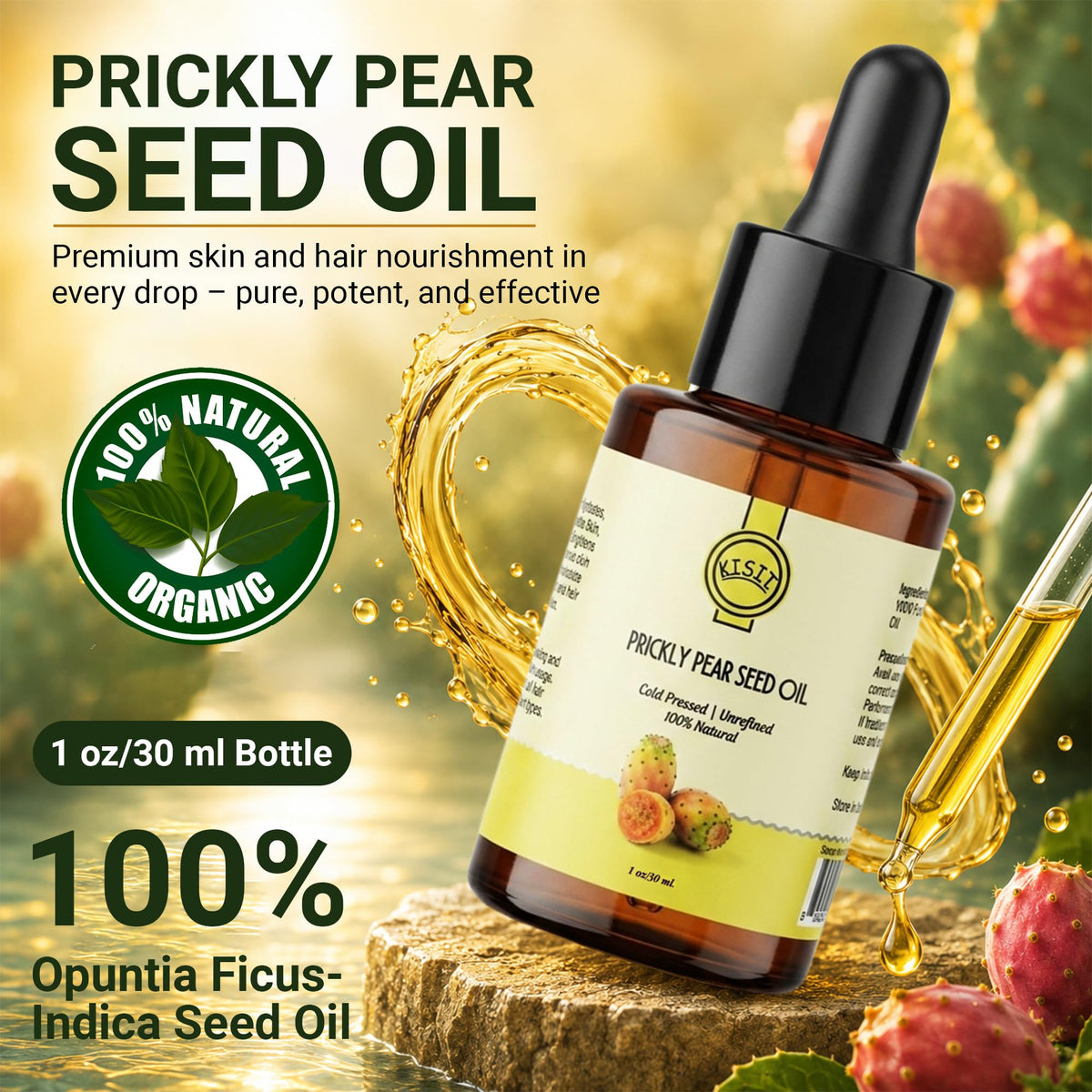Prickly Pear Seed Oil 1 oz Glass Bottle B619709
