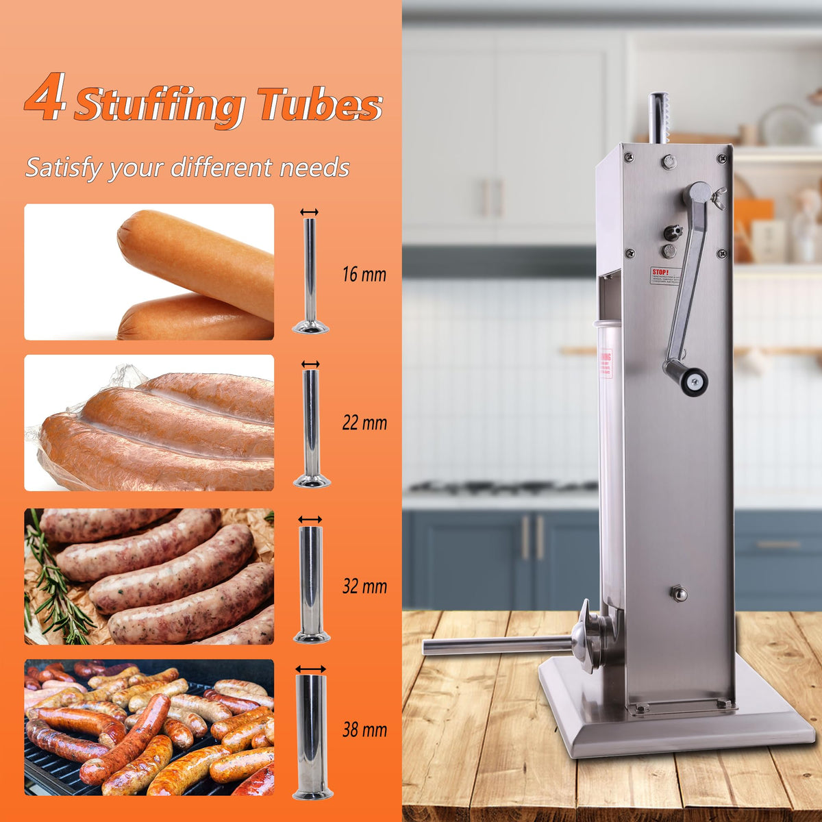 Stainless Steel Sausage Stuffer and Meat Mixer E450444