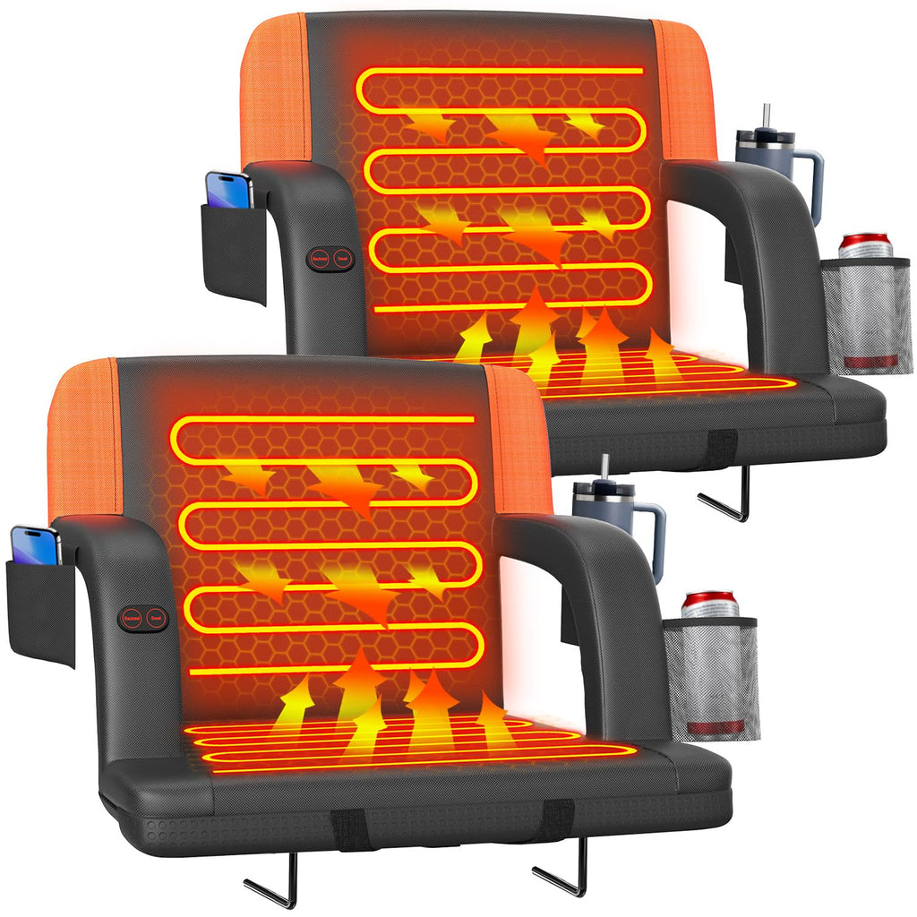 Heated Stadium Seat with Back Support Y3056