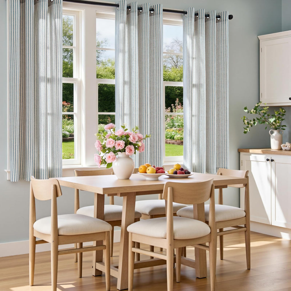Linen Striped Curtains L379