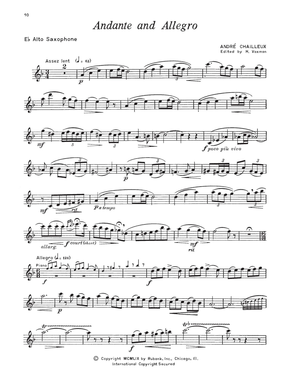Alto Saxophone Songbook and Sheet Music Q8442