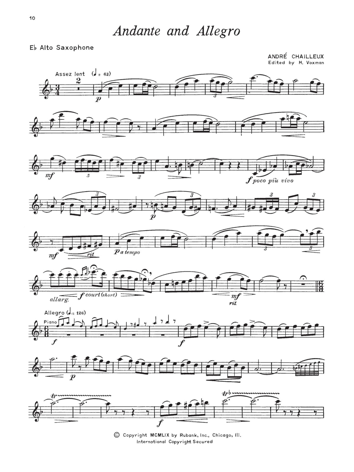 Alto Saxophone Songbook and Sheet Music Q8442