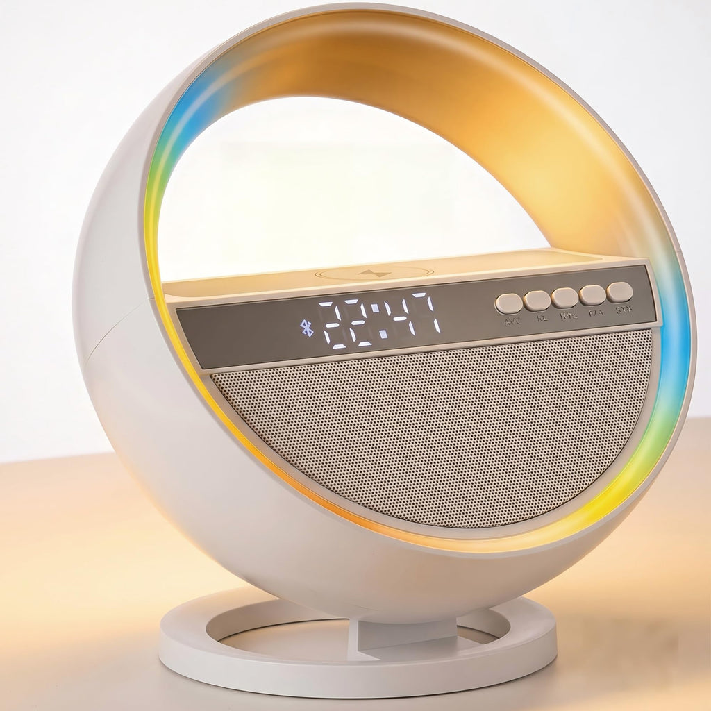 6-in-1 RGB LED Table Lamp with Bluetooth Speaker & Wireless Charging Z443